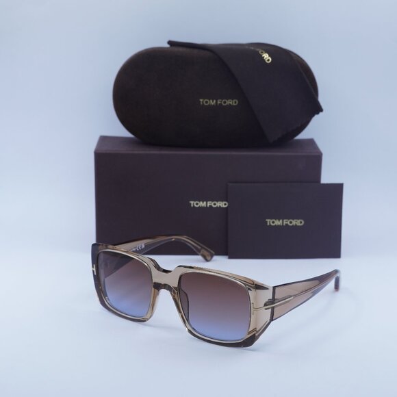 Tom Ford Ryder-02 FT1035 45F Square Sunglasses – Light Brown/Brown - Picture 1 of 10